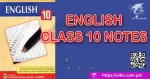 Class 10 English Notes Latest 2022 updated Punjab Board