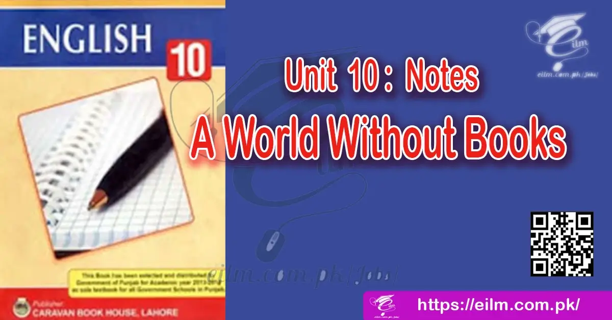 A World Without Books Notes Punjab Board