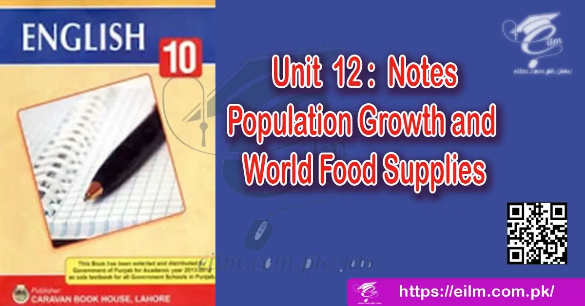 Population Growth and World Food Supplies Notes Punjab