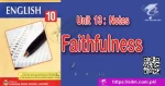 English Unit 13 Faithfulness Pdf Notes Punjab Board