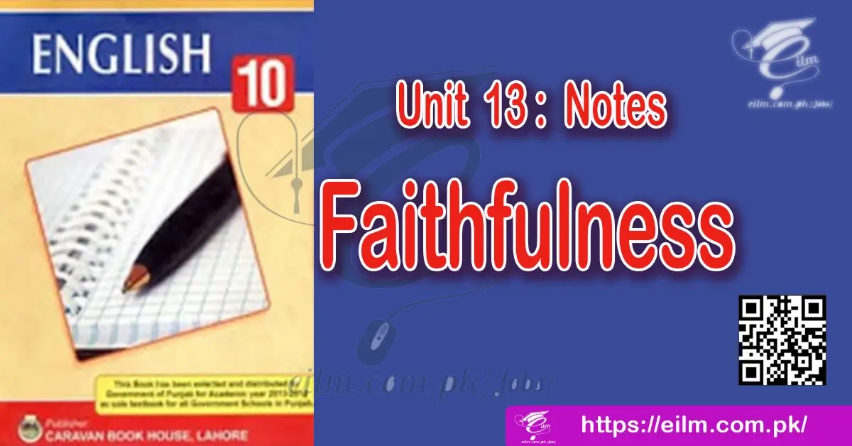 Faithfulness Pdf Notes Punjab Board