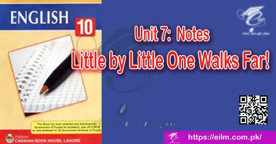 Little by Little One Walks Far Free Pdf Notes Punjab Board