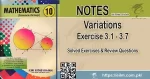 10 Mathematics Variations Notes Punjab Syllabus