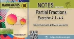 10 Chapter 4 Partial Fractions Notes Punjab Syllabus