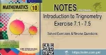 10 Introduction to Trigonometry Notes Punjab Syllabus