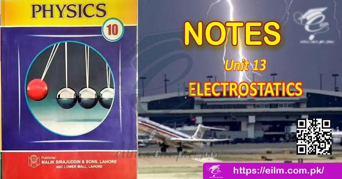 Class 10 Physics Unit 13 Electrostatics Notes Punjab