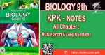 Class 9 Biology Notes KPK Notes Curriculum