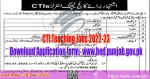 CTI Jobs Application Form Download-HED Punjab CTI Jobs 2022