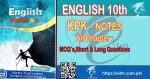 Class 10 English Notes KPK Curriculum latest updated Free Pdf
