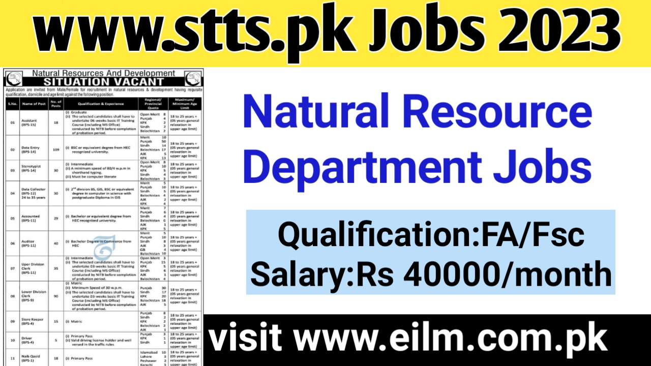 www.stts.pk Jobs 2023