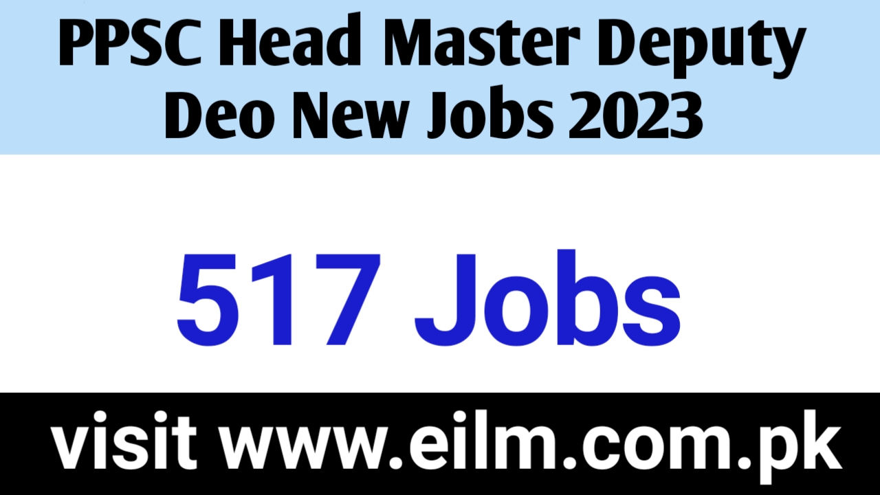 PPSC Head Master Jobs 2023