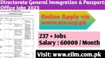 Apply online via www.nts.org.pk for Directorate General Immigration and Passport Office Jobs 2023
