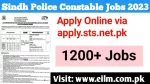 Register Online @ www.apply.sts.net.pk for Sindh Police Constable Jobs 2023
