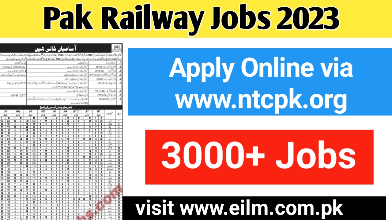 Pak Railway Jobs 2023 Ntcpk 