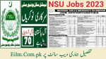 National Skill University Jobs 2023- Apply online via www.nsu.edu.pk