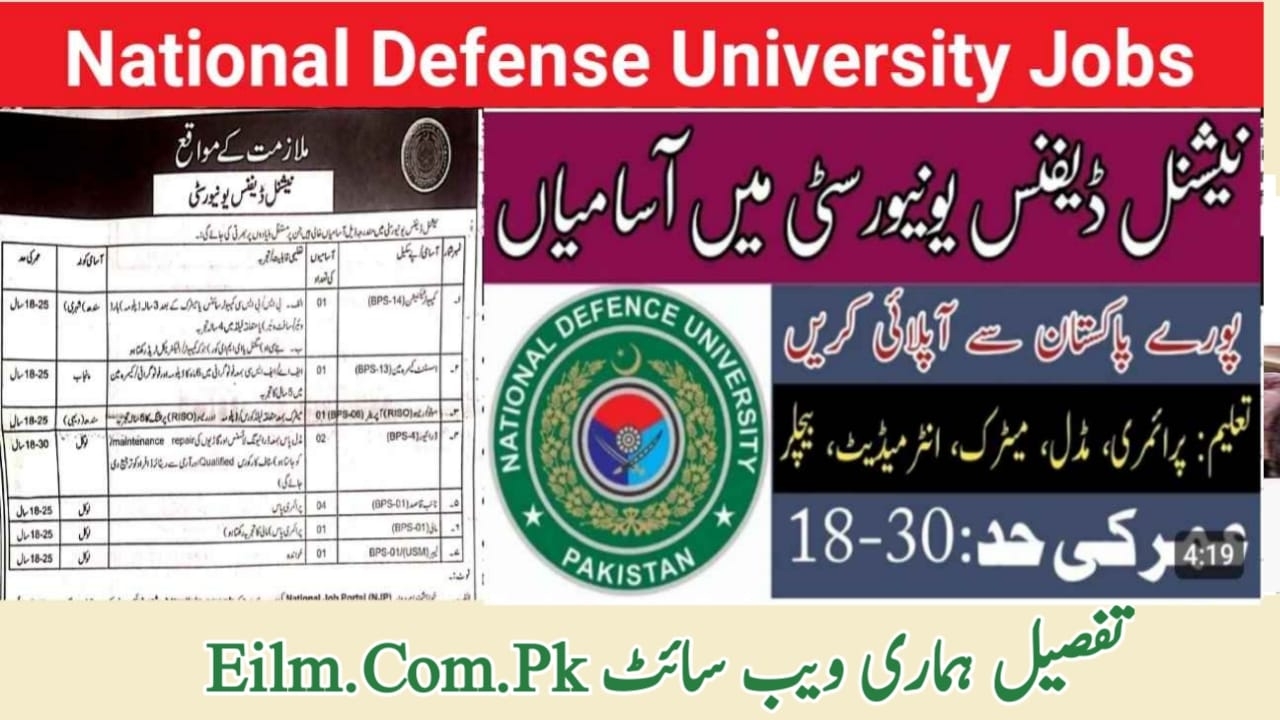 National Defense University NDU Jobs 2023