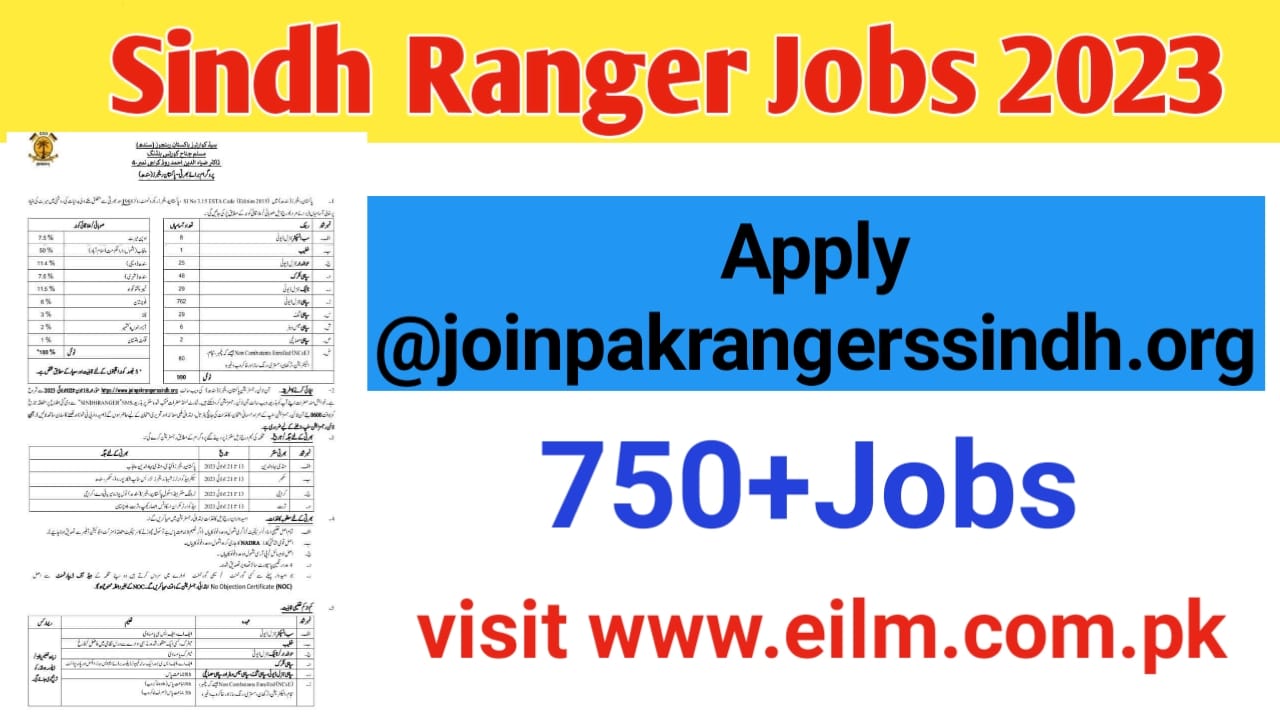 www.joinpakrangerssindh.org Sindh Ranger Jobs 2023
