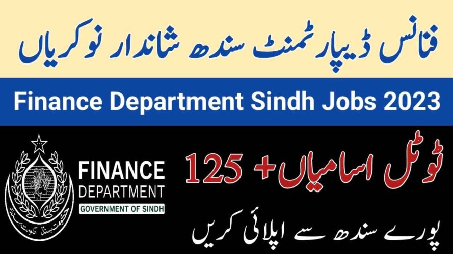 Finance Department Sindh Jobs 2023 | www.finance.gov.pk jobs 2023