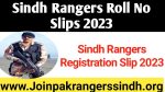 Sindh Rangers Registration Slip 2023