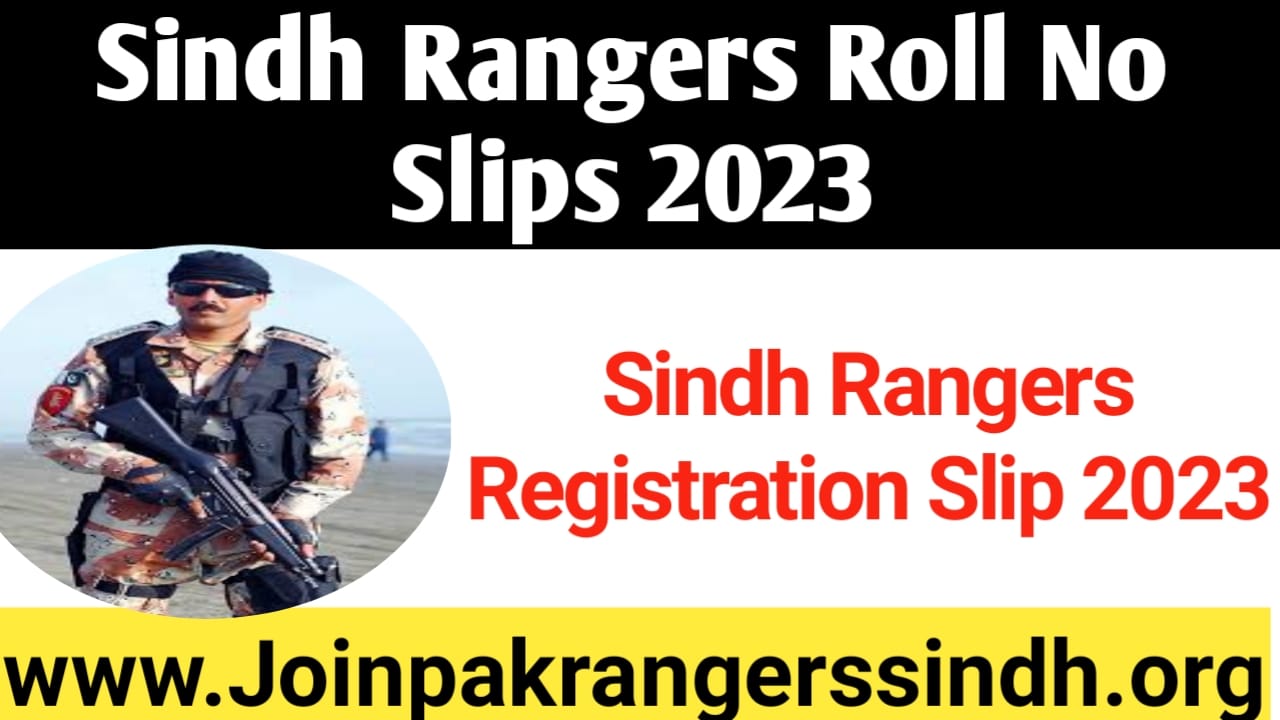 Sindh Rangers Registration Slip 2023