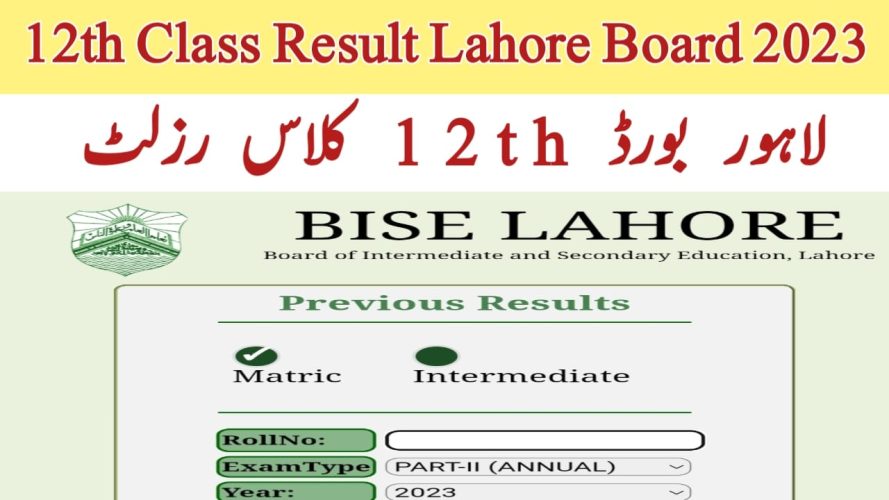 Result Of 12th Class 2023 Lahore Board