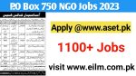 www.aset.pk, Public Sector Jobs 2023 | P.O BOX 750 Application Form