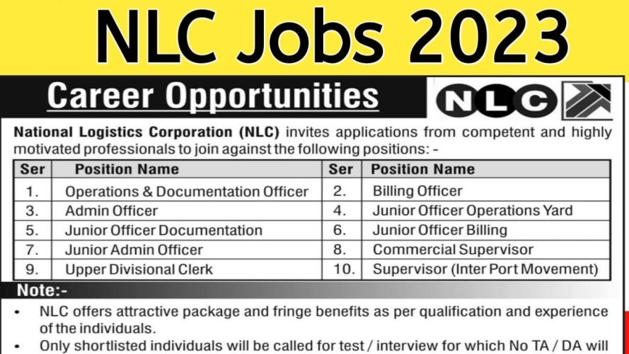 NLC Jobs apply online www.nlc.com.pk