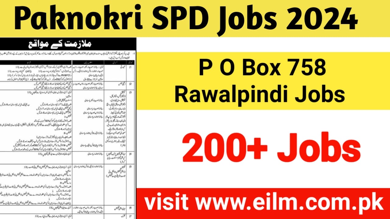 spd jobs 2024 www,paknokri.com