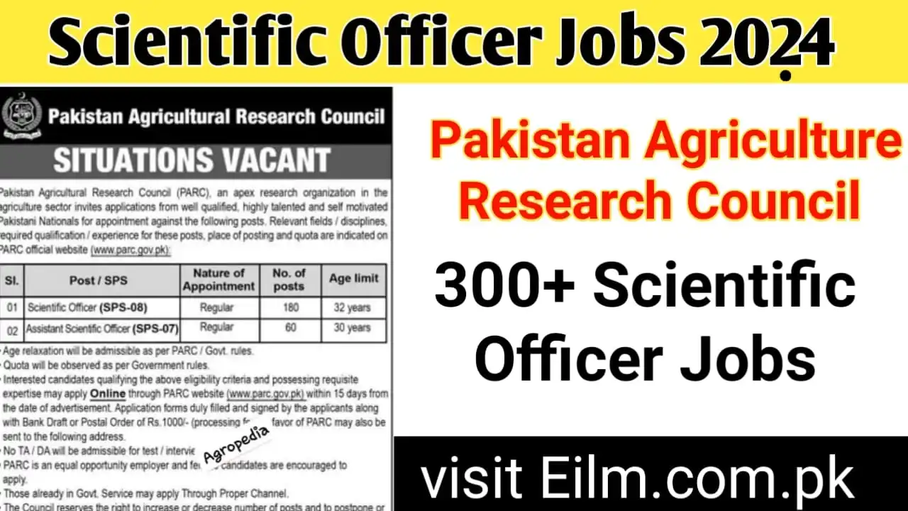 Scientific-officer-parc-jobs 2024